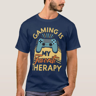Gaming is My Favoriteherapy retro boy T-Shirt