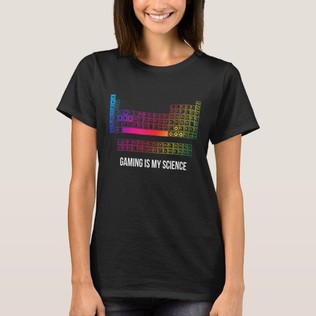 Gaming Is My Science Rgb Keyboard Wasd Cool Christ T-Shirt (Front)