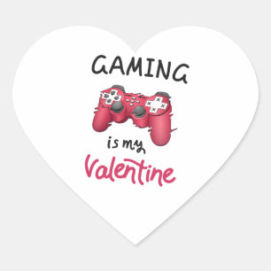 Gaming is my Valentine Heart Sticker