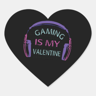 Gaming is my Valentine Heart Sticker