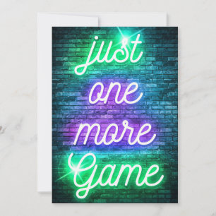 Gaming Just One More Game Thank You Card
