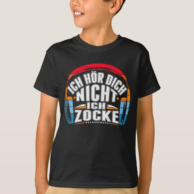 Gaming Kopfhörer Gamer Spruch Videospieler Zocken T-Shirt (Front)