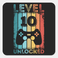Gaming Level 10 Unlocked 10th Birthday Gift Gamer