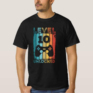 Gaming Level 10 Unlocked 10th Birthday Gift Gamer T-Shirt