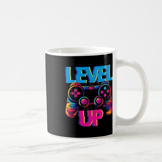Gaming Level Up Game Controller Video Game Pop Art Coffee Mug (Right)