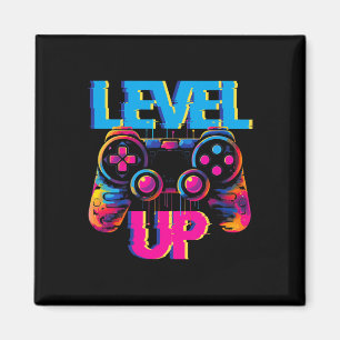 Gaming Level Up Game Controller Video Game Pop Art Magnet