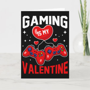 Gaming Lover Heart Dating Gamer Valentine Days Cou Card