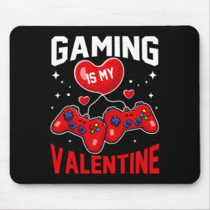 Gaming Lover Heart Dating Gamer Valentine Days Cou Mouse Pad