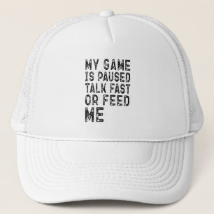 Gaming Lover My Game Is Paused Cool Birthday Gamer Trucker Hat