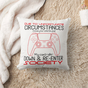 Gaming Lovers Put My Controller Down Funny Gamer Cushion