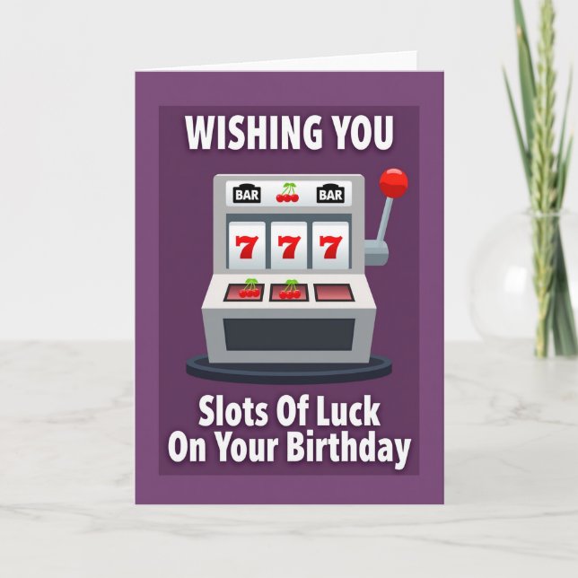 Gaming Luck Birthday Card (Front)