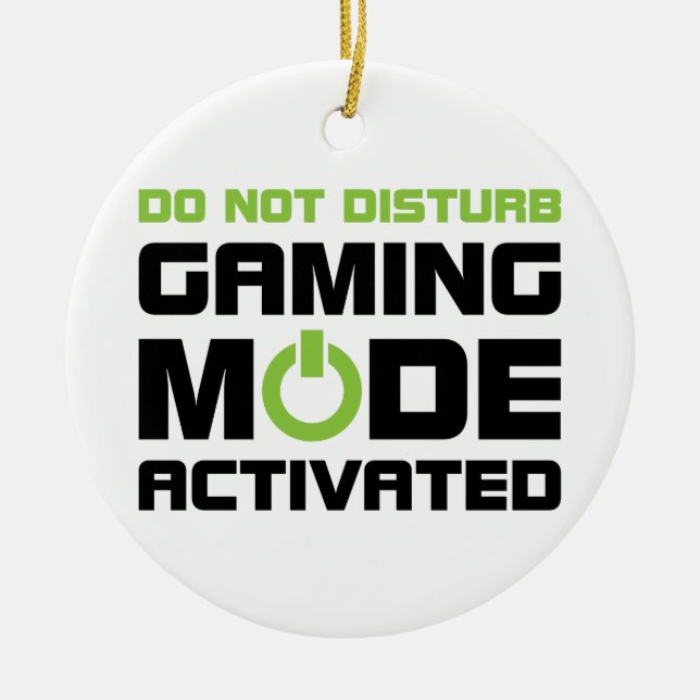 Gaming Mode Ceramic Ornament (Front)