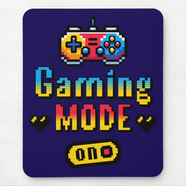 Gaming Mode Pixel Retro Mouse Pad (Front)