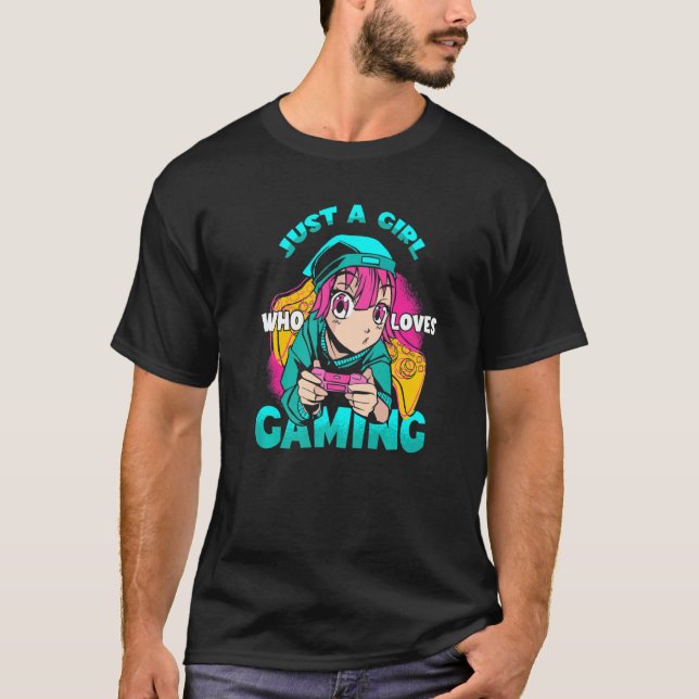 Gaming Nerd Video Game  Just A Girl Who Loves Gami T-Shirt (Front)