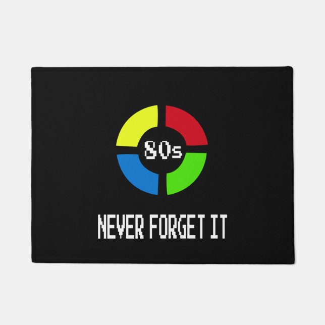 Gaming - Never Forget Is 80's Gamer Gadget Doormat (Front)