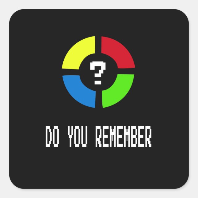 Gaming - Never Forget Is 80's Gamer Gadget Square Sticker (Front)