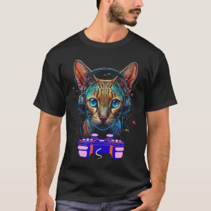 Gaming Ocicat Cat Player Animal Video Gamer  Men K T-Shirt