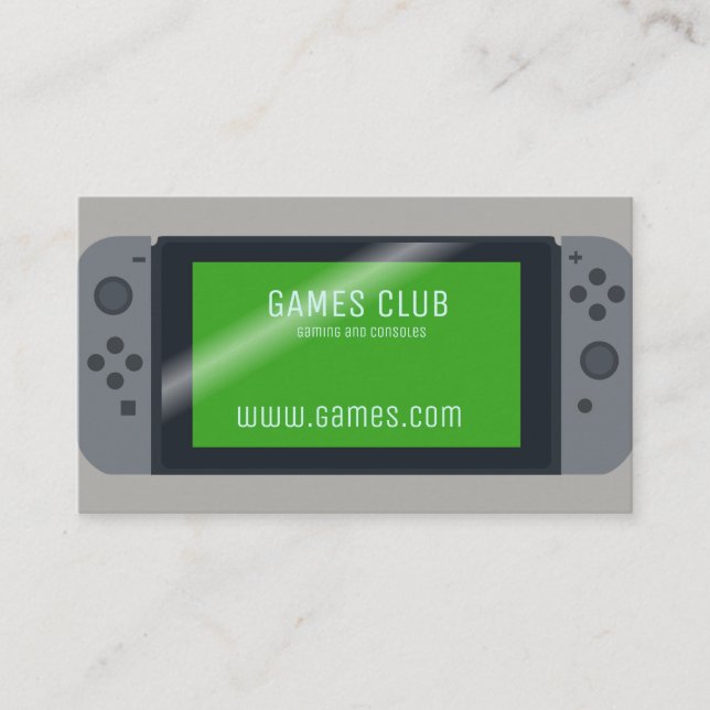 Gaming online games computer business business card (Front)