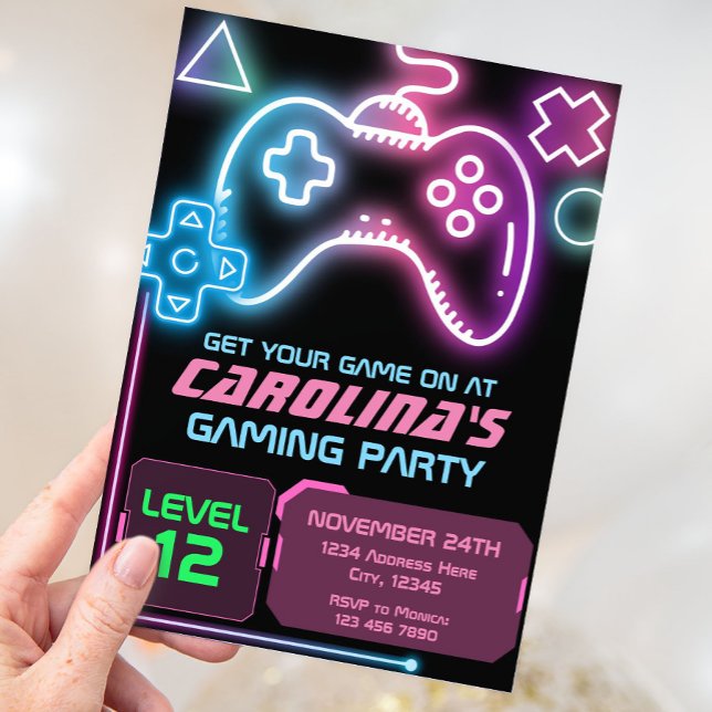 Gaming Party Birthday Invitation (Creator Uploaded)