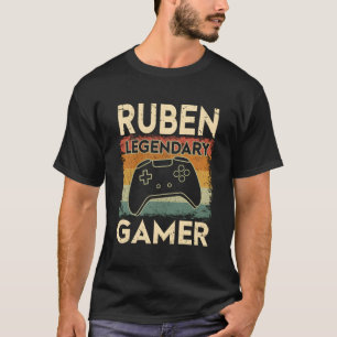 Gaming Personalised Name Ruben Legendary Gamer T-Shirt