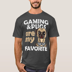 Gaming Pugs Are My Favourite Gamer Tee Boys Girls