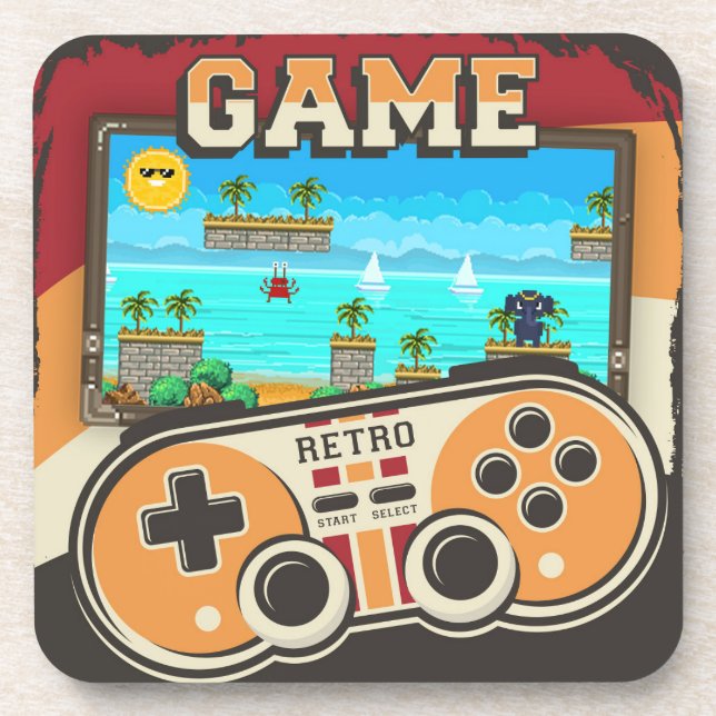 Gaming Remote Controller Retro  Coaster (Front)