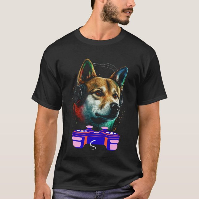 Gaming Shiba Inu Dog Player Animal Video Gamer  Me T-Shirt (Front)
