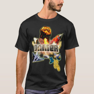 Gaming Shirt: Video Game Theme (Gamer At Work) T-Shirt