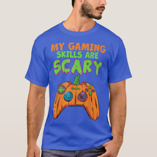 GAMING SKILLS PUMPKIN CONTROLLER BOYS GAMER HALLOW T-Shirt