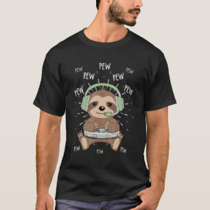 Gaming Sloth Pew  Video Gamer For Boys Men Sloth T-Shirt
