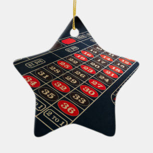 Gaming Table Roulette Las Vegas Ceramic Ornament