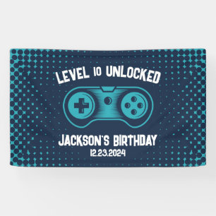 Gaming Video Game Theme Gamer Boy Birthday Party Banner