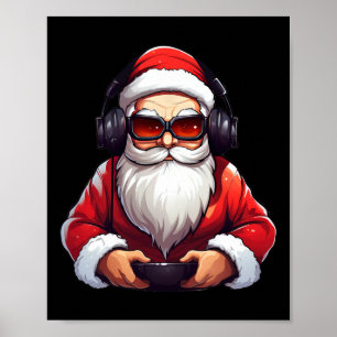 Gaming Video Gamer Game Controller Christmas Pajam Poster