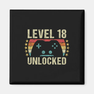 Gaming Vintage 18th Birthday Gift 18 Year Old Boy Magnet