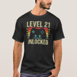 Gaming Vintage 21st Birthday  21 Year Old Boy Girl T-Shirt<br><div class="desc">Gaming Vintage 21st Birthday  21 Year Old Boy Girl Gamer</div>