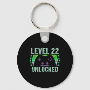 Gaming Vintage 22nd Birthday Gift 22 Year Old Boy Key Ring