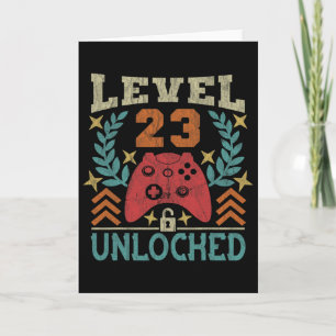 Gaming Vintage 23rd Birthday Gift 23 Year Old Boy Card