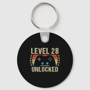 Gaming Vintage 28th Birthday Gift 28 Year Old Boy Key Ring