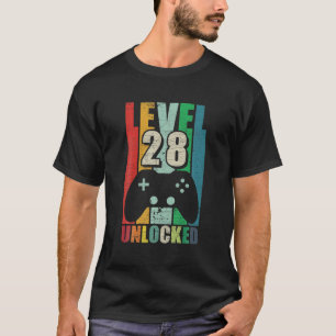 Gaming Vintage 28Th Birthday Gift 28 Year Old Boy T-Shirt