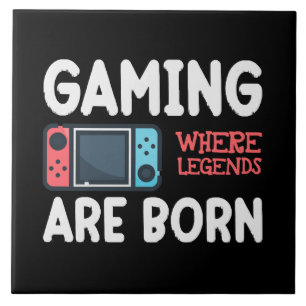 gaming where legends are born ceramic tile
