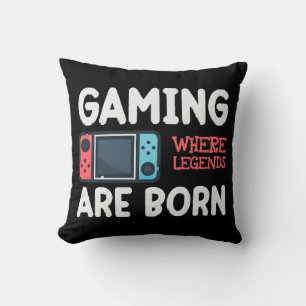 gaming where legends are born cushion