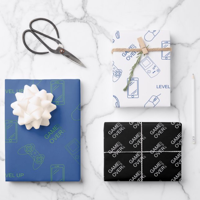 Gaming Wrapping Paper Sheets (Front)