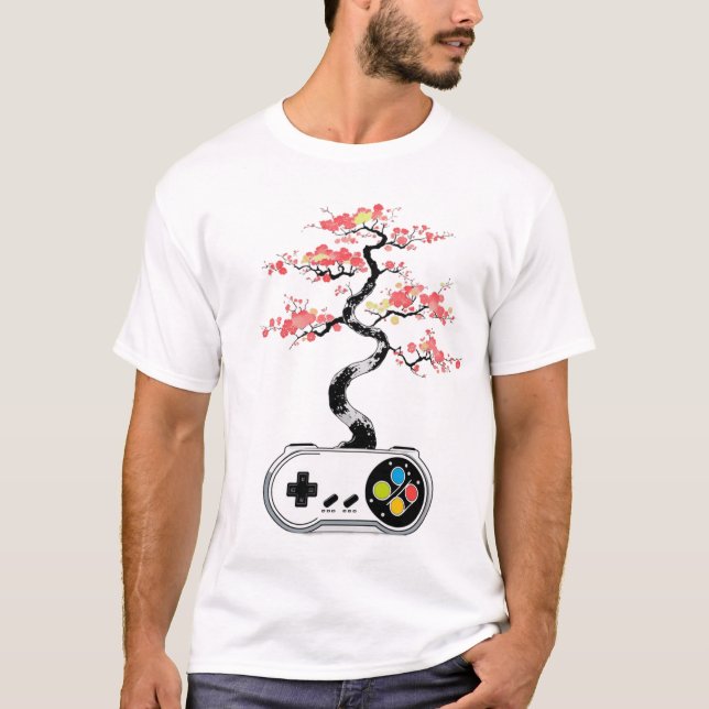 Gaming Zen - Bonsai Tree Controller T-Shirt (Front)