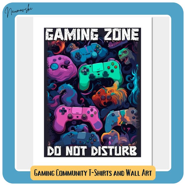 Gaming Zone Do Not Disturb Cool Gamer Gift Idea Photo Print (Creator Uploaded)