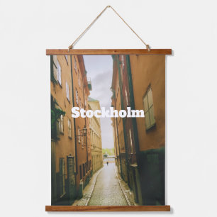 Gamla Stan, Stockholm Souvenir, Retro European Hanging Tapestry
