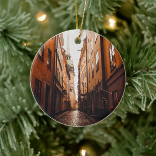 Gamla Stan, Stockholm, Sweden  Ceramic Ornament