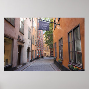 Gamla Stan, Stockholm, Sweden; Pastels Cobblestone Poster