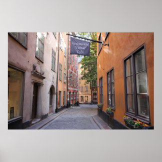Gamla Stan, Stockholm, Sweden; Pastels Cobblestone Poster