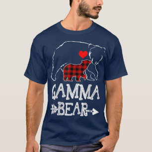 Gamma Bear Buffalo Plaid Christmas Family Pajama  T-Shirt