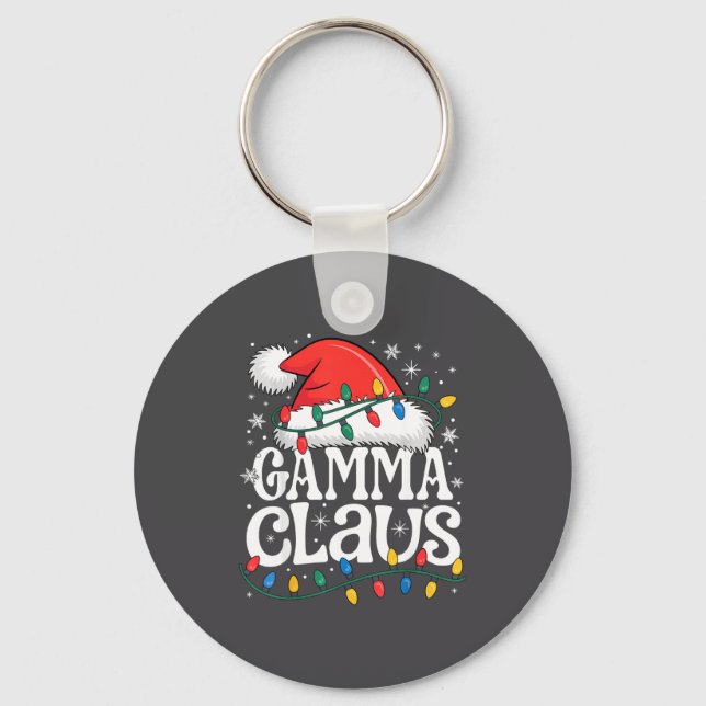 Gamma Claus Funny Xmas Christmas Grandma Holiday S Key Ring (Front)